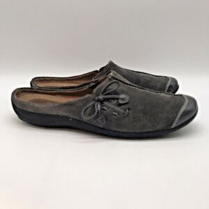 Natural Soul by Naturalizer Fanner Mules Women's 7.5M Gray Slide Comfort Clogs